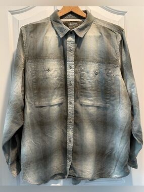 REI Co-op Plaid Button Down Shirt Mens 2XL Green Outdoor Hiking 🥾